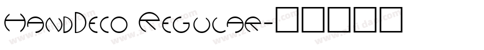 HandDeco Regular字体转换